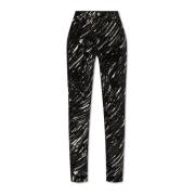 Broek met fluwelen afwerking Marni , Black , Dames