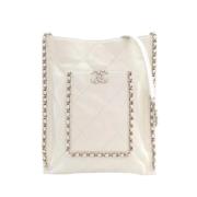 Pre-owned Leather chanel-bags Chanel Vintage , White , Dames