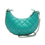 Pre-owned Leather chanel-bags Chanel Vintage , Green , Dames