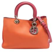 Pre-owned Leather totes Dior Vintage , Orange , Dames