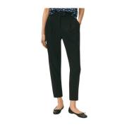 Geknipte Fijne Twill Crepe Rechte Pijp Broek Brooks Brothers , Black ,...