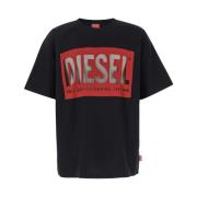 Zwarte T-shirts en Polos Devore T-Boxy Diesel , Black , Heren