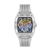 Herenhorloge Phoenix Clear 41,5mm Gw0499G3 Guess , Gray , Heren