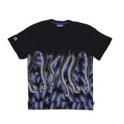 Zwarte Heren Dazzle Tee T-Shirt Octopus , Black , Heren