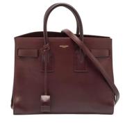 Pre-owned Leather totes Yves Saint Laurent Vintage , Red , Dames