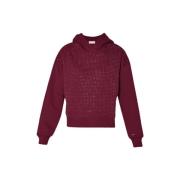 Hoodie met Wine Strass Liu Jo , Red , Dames