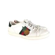 Pre-owned Leather sneakers Gucci Vintage , White , Dames