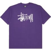 Basis Logo Paarse Tee Stüssy , Purple , Heren