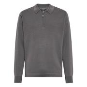 Gebreide Tech Polo Shirt Boggi Milano , Gray , Heren