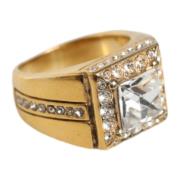 Barok Gouden Kristallen Ring Dolce & Gabbana , Yellow , Heren