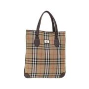 Pre-owned Canvas handbags Burberry Vintage , Beige , Dames