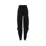 Stretch Zwarte Polyester Blend Broek Y/Project , Black , Dames