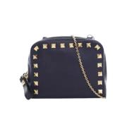 Pre-owned Leather handbags Valentino Vintage , Blue , Dames