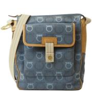 Pre-owned Leather shoulder-bags Salvatore Ferragamo Pre-owned , Blue ,...