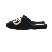 Pre-owned Wool flats Gucci Vintage , Black , Dames