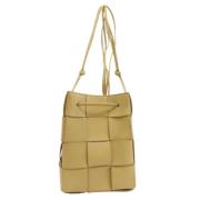 Pre-owned Leather shoulder-bags Bottega Veneta Vintage , Beige , Dames