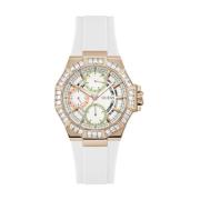 Dameshorloge Selene Multifunction wit, roségoud 39 mm Guess , White , ...