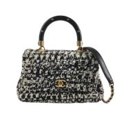 Pre-owned Wool handbags Chanel Vintage , Black , Dames