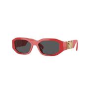 Luxe Zonnebrillen Collectie Versace , Red , Unisex