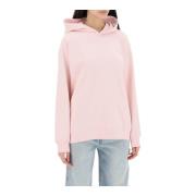 Hoodie met geborduurd logo in Isoli-stof Ganni , Pink , Dames