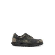 Sneakers van verouderd leer met vetersluiting Camper , Black , Dames