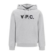 Flocked VPC Logo Hoodie A.p.c. , Gray , Dames