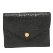 Pre-owned Leather wallets Louis Vuitton Vintage , Black , Dames