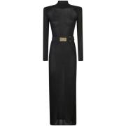 Zwarte Jurk voor Vrouwen Aw24 Elisabetta Franchi , Black , Dames