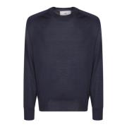 Blauwe Gebreide Kleding voor Mannen Aw24 Ami Paris , Blue , Heren