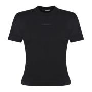 Chique Zwarte T-shirts voor Vrouwen Jacquemus , Black , Dames