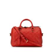 Pre-owned Leather handbags Louis Vuitton Vintage , Red , Dames