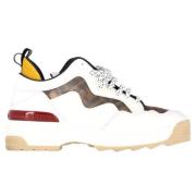 Pre-owned Leather sneakers Fendi Vintage , White , Dames