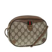 Pre-owned Leather shoulder-bags Gucci Vintage , Beige , Dames