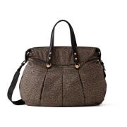 Croissant Bruine Tas met Leren Details Borbonese , Brown , Dames