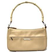 Pre-owned Leather gucci-bags Gucci Vintage , Beige , Dames