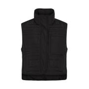 Gewatteerde hoge halsvest Heartmade , Black , Dames