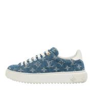 Pre-owned Denim sneakers Louis Vuitton Vintage , Blue , Dames