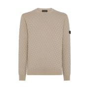 Beige Gebreide Kleding voor Mannen Peuterey , Beige , Heren