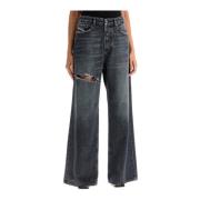 Wijde Pijp Hennep Denim Jeans Diesel , Gray , Dames