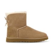 Suède Bow Enkellaarzen UGG , Beige , Dames