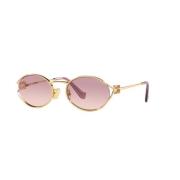 Goud/Roze Zonnebril Miu Miu , Yellow , Dames