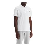 Polo Shirt met Geborduurd Logo Moschino , White , Heren