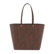 Iconische Paisley Jacquard Tote Tas Etro , Brown , Dames