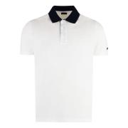 Katoenen poloshirt met contrasterende kraag Paul & Shark , White , Her...