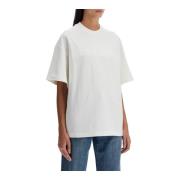 Oversized Logo T-Shirt Jil Sander , White , Dames