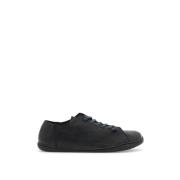 Nubuck Leren Sneakers met Elastische Veters Camper , Black , Heren