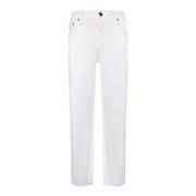 Witte Flare Fit Denim Jeans Tory Burch , White , Dames