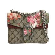 Pre-owned Coated canvas handbags Gucci Vintage , Beige , Dames