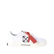 Canvas Lage Vulcanized Sneakers Off White , White , Dames