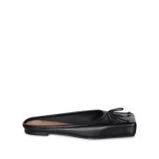 Zwarte Ballerina Schoenen Elegant Leer Jacquemus , Black , Dames